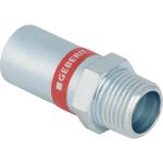 Transición Geberit serie Mapress Acero al Carbono con rosca macho y tope de inserción: d=15mm, R=1/2″